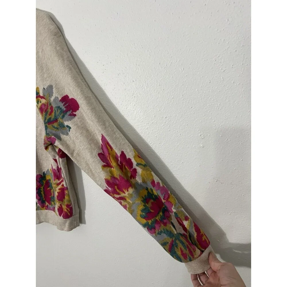 Anthropologie Saturday Sunday Edita Floral Crewneck Sweatshirt Size Small - Picture 10 of 15